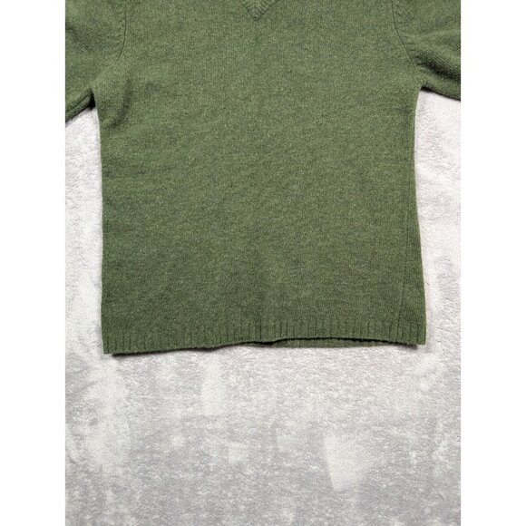 Great Northwest Sweater Mens XL Green Lambswool Business Casual V Neck Pullover - Picture 5 of 9